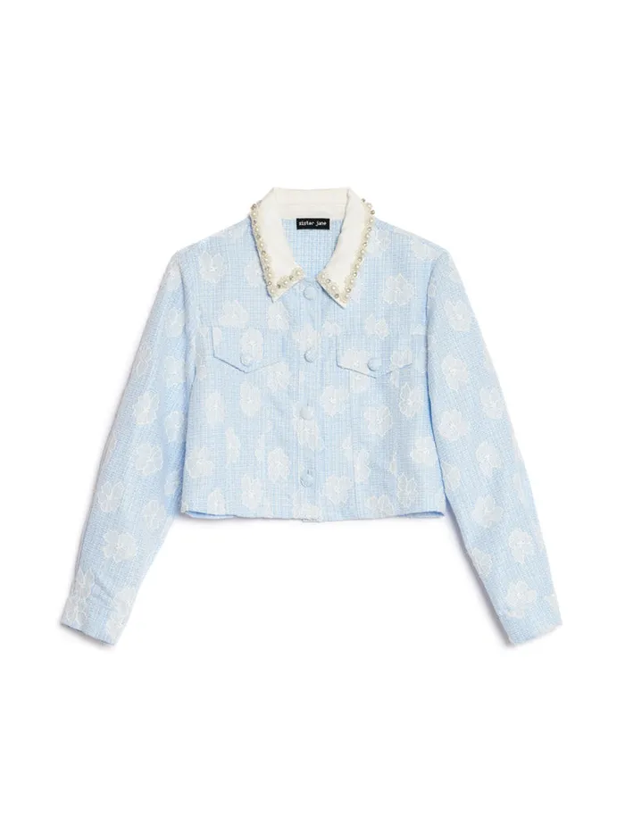 Womenswear Jackets Sister Jane Rodeo Tweed Jacket Pastel Blue