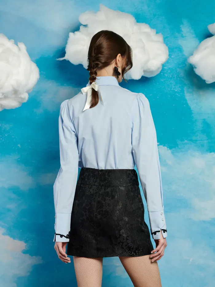 Womenswear Tops Sister Jane Cody Cording Shirt Baby Blue Womenswear Tops Sister Jane Cody Cording Shirt Baby Blue