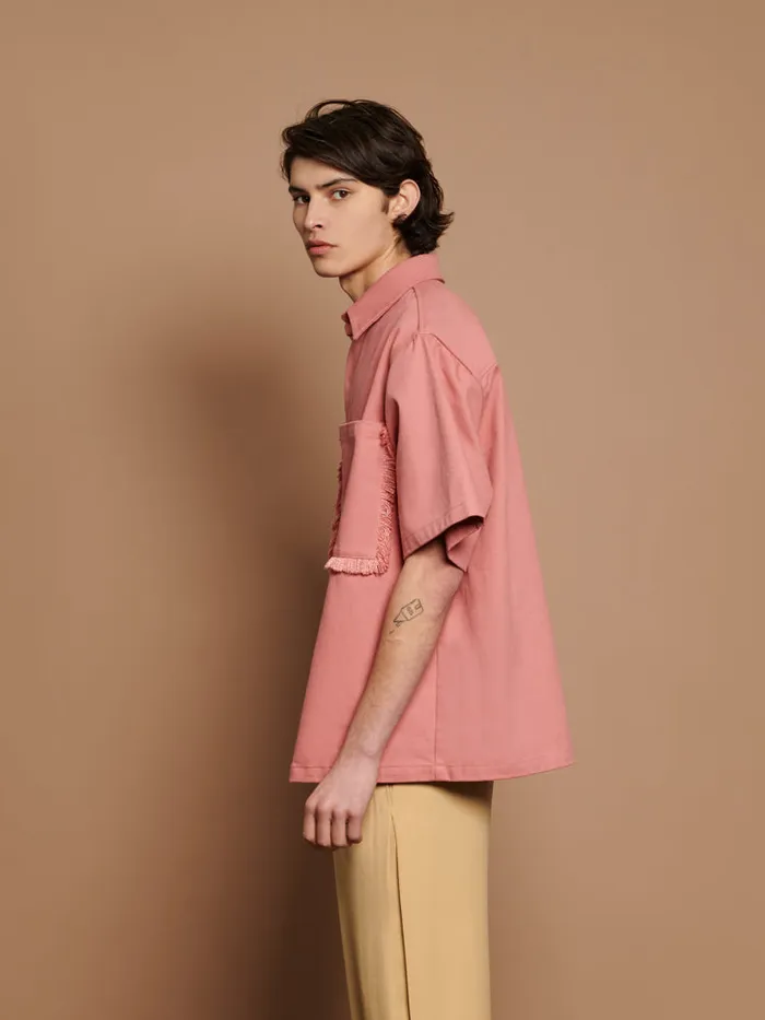 Womenswear Tops Sister Jane Cole Pocket Boxy Shirt Blush Pink