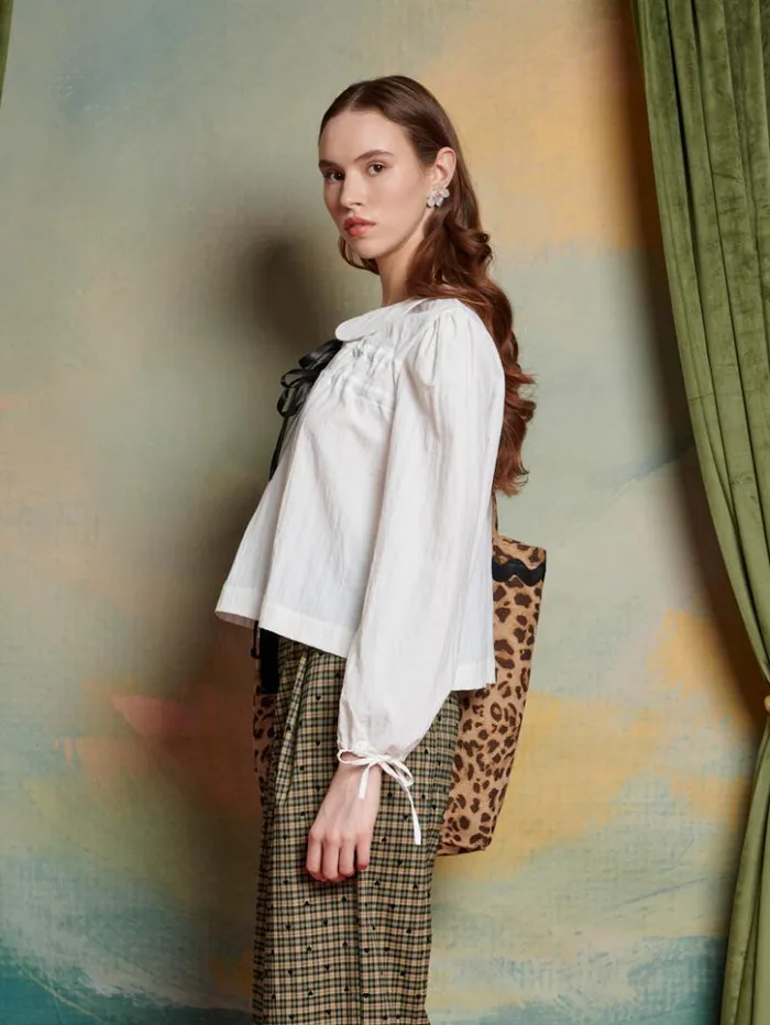 Womenswear Tops Sister Jane Dove Drawstring Top Pearl White