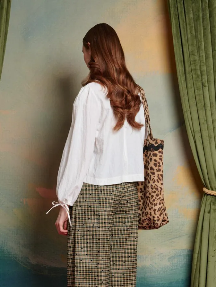Womenswear Tops Sister Jane Dove Drawstring Top Pearl White
