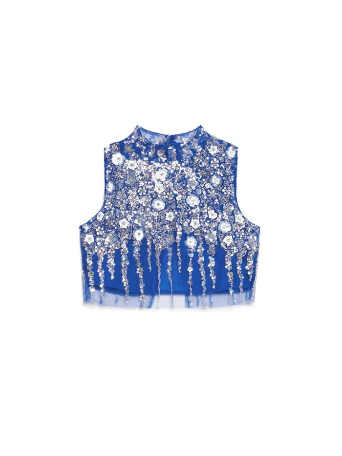 Womenswear Tops Sister Jane DREAM Flow Sequin Top Indigo Blue Womenswear Tops Sister Jane DREAM Flow Sequin Top Indigo Blue