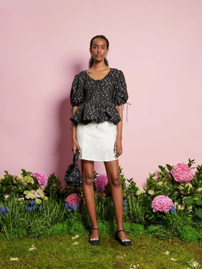 Womenswear Tops Sister Jane DREAM Pepper Floral Top Pink Folral Black