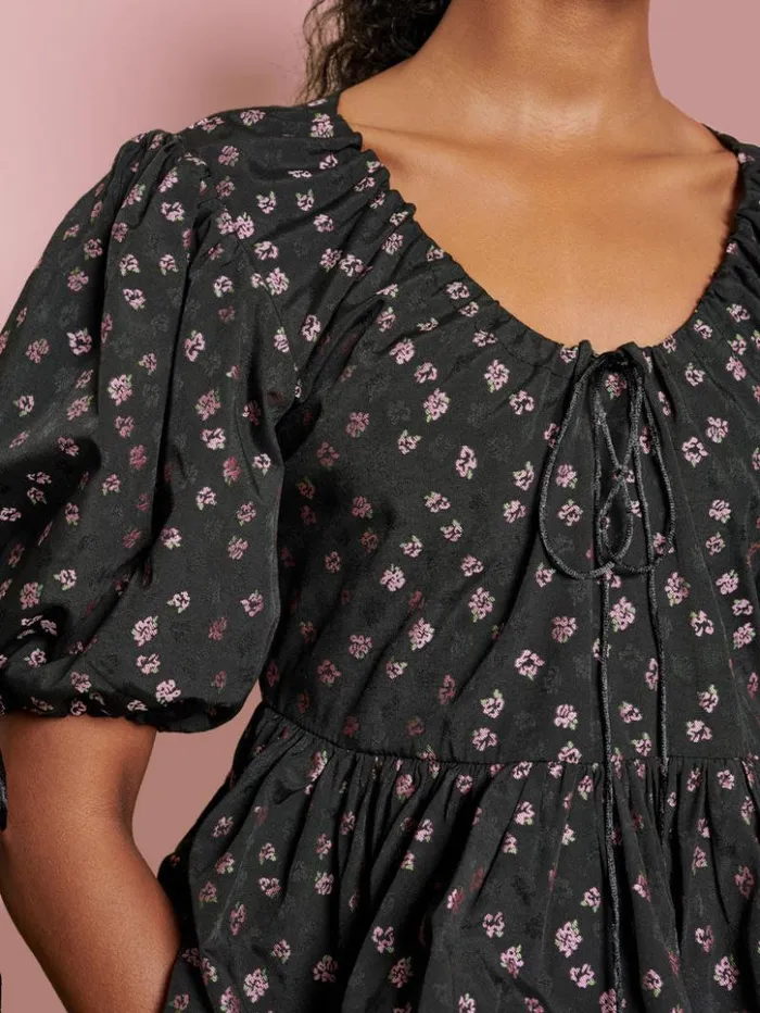 Womenswear Tops Sister Jane DREAM Pepper Floral Top Pink Folral Black