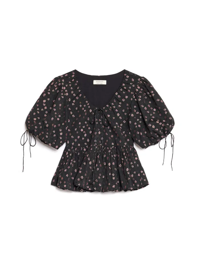 Womenswear Tops Sister Jane DREAM Pepper Floral Top Pink Folral Black