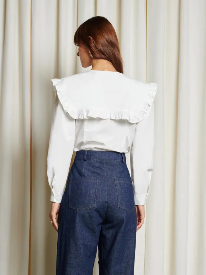 Womenswear Tops Sister Jane Ghospell Christy Collar Blouse Pearl Ivory