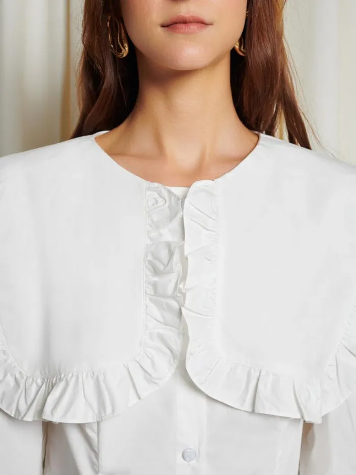 Womenswear Tops Sister Jane Ghospell Christy Collar Blouse Pearl Ivory