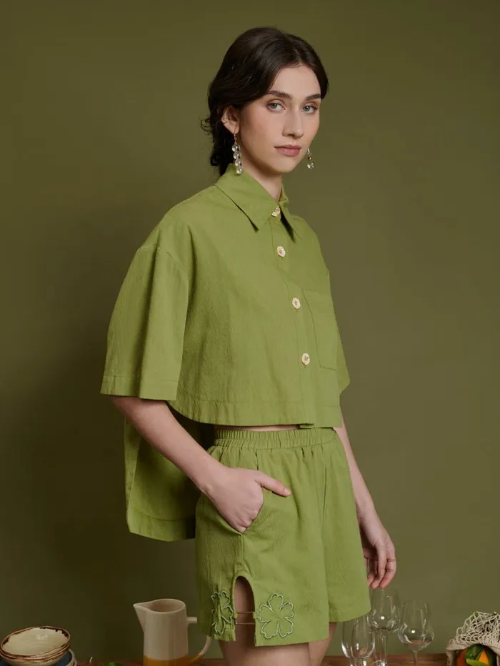 Womenswear Tops Sister Jane Ghospell Gina High Low Top Moss Green