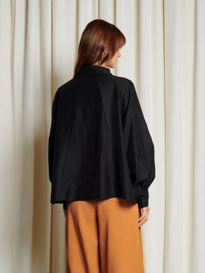Womenswear Tops Sister Jane Ghospell Lundy Ruffle Shirt Coal Black