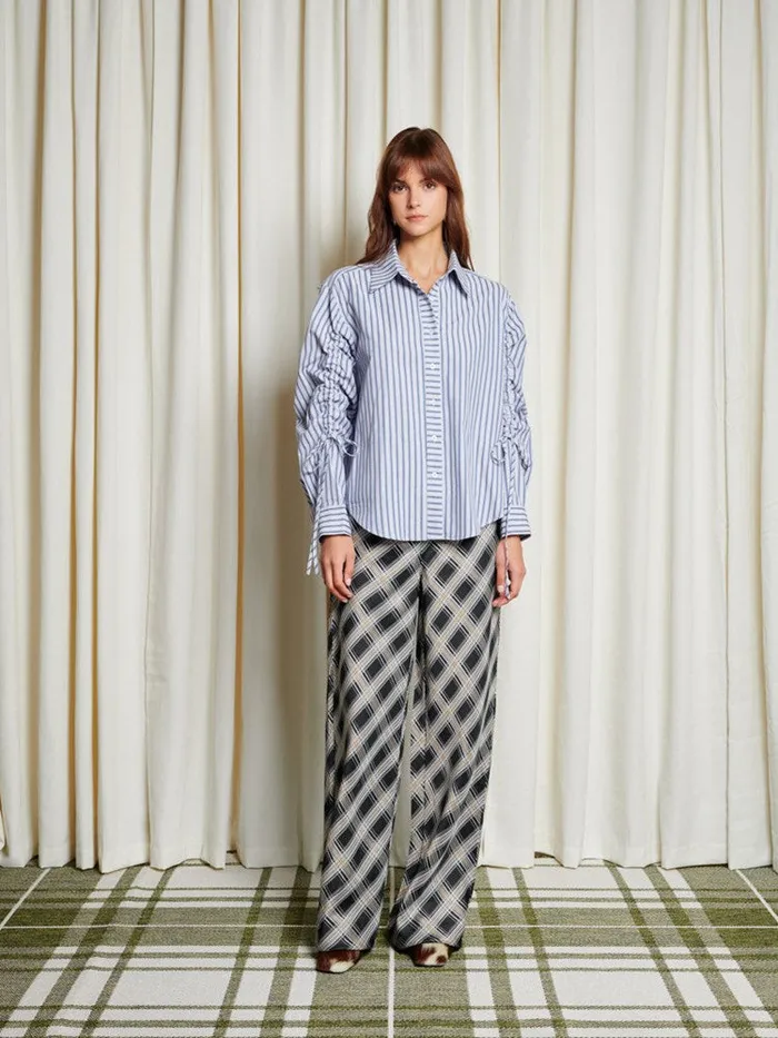 Womenswear Tops Sister Jane Ghospell Skye Striped Shirt Navy Blue Stripes