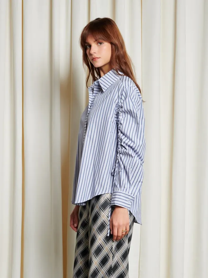 Womenswear Tops Sister Jane Ghospell Skye Striped Shirt Navy Blue Stripes