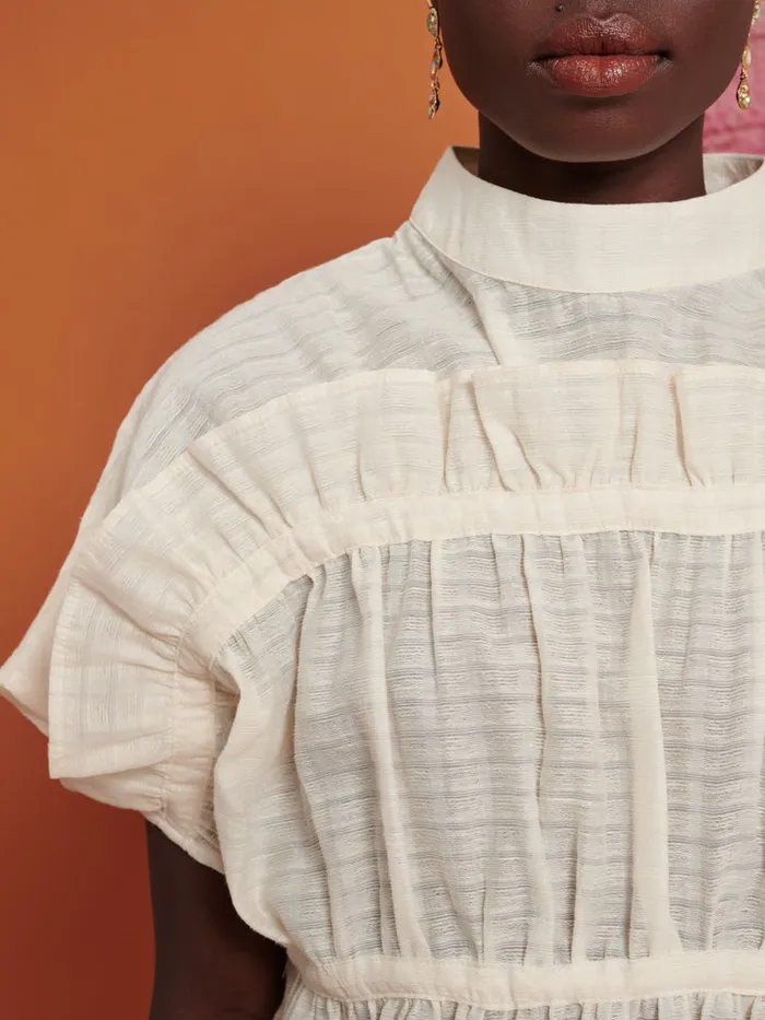 Womenswear Tops Sister Jane Ghospell Yasmin Ruched Top Ivory Cream