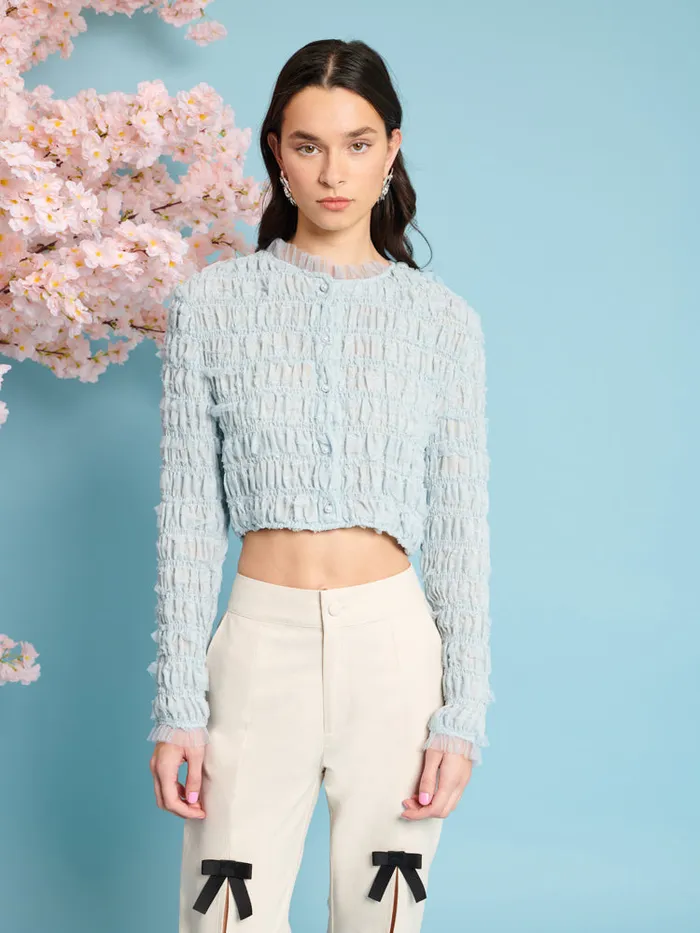 Womenswear Tops Sister Jane Lilith Shirring Top Baby Blue
