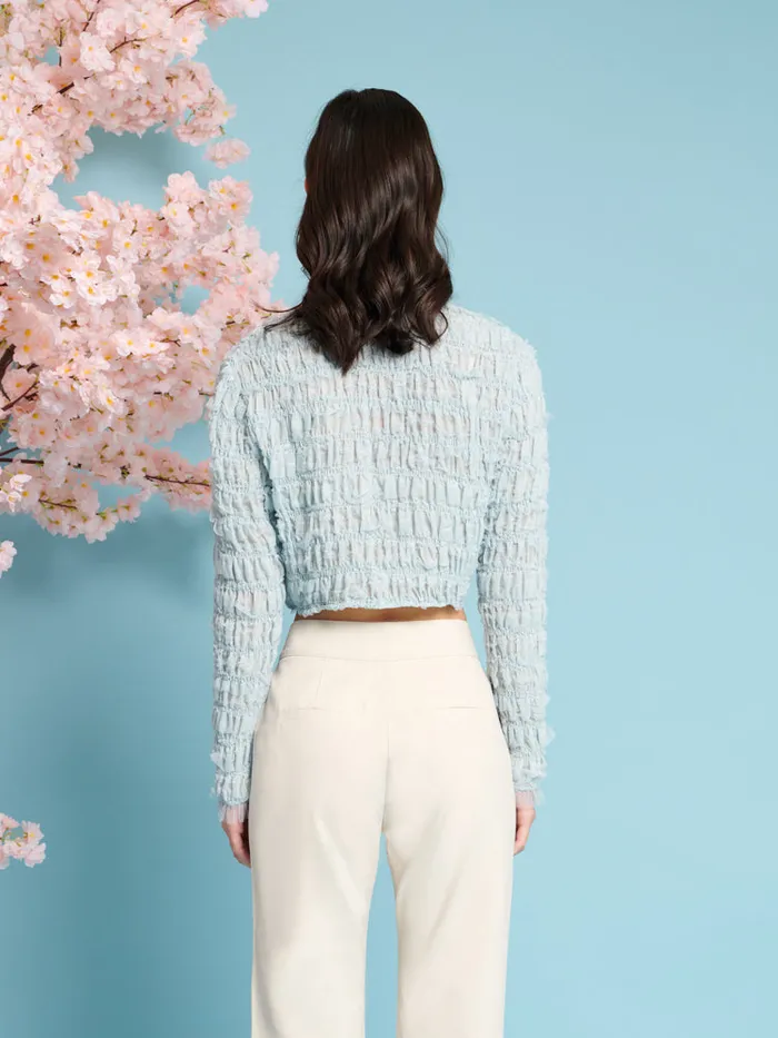 Womenswear Tops Sister Jane Lilith Shirring Top Baby Blue