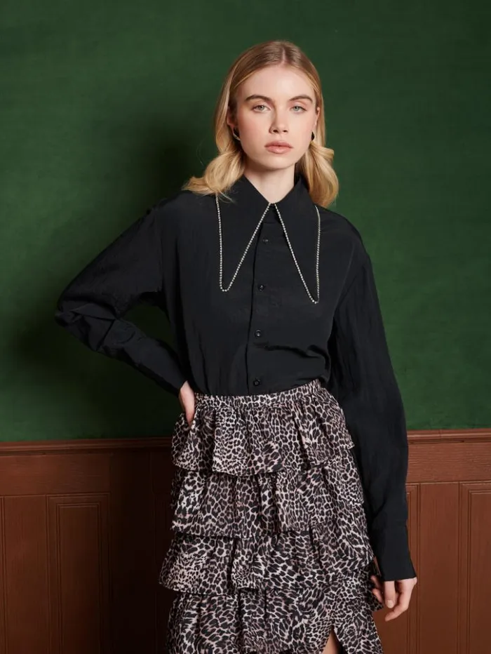 Womenswear Tops Sister Jane Lucas Gem Shirt Coal Black