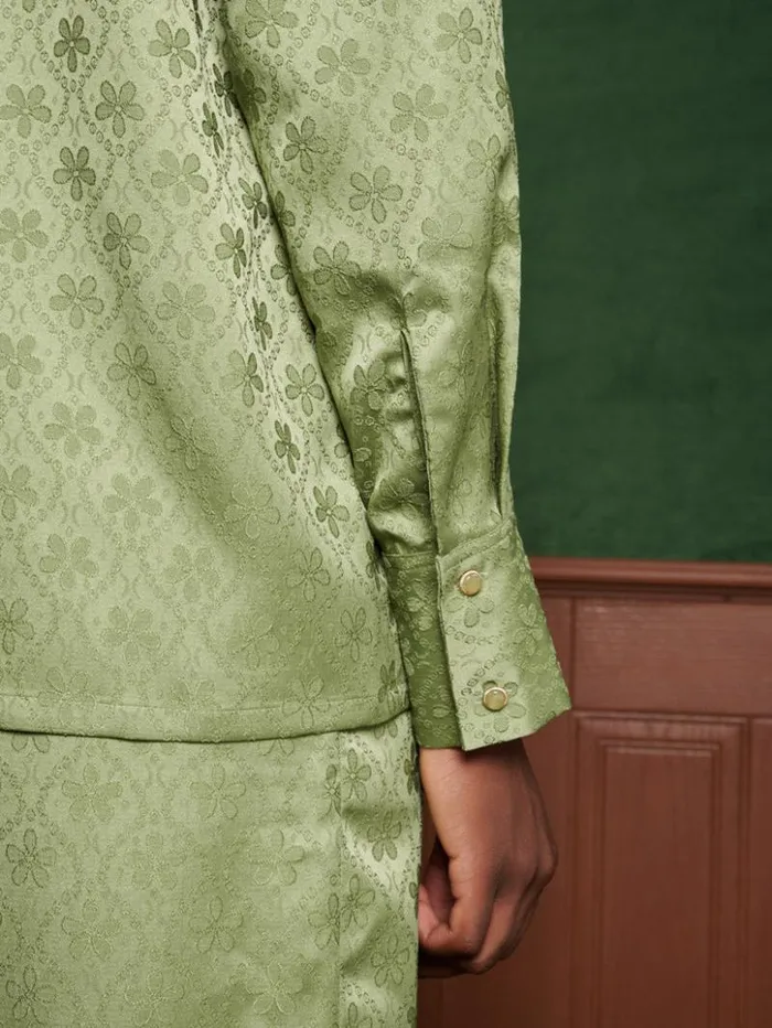 Womenswear Tops Sister Jane Lucas Jacquard Shirt Olive Green