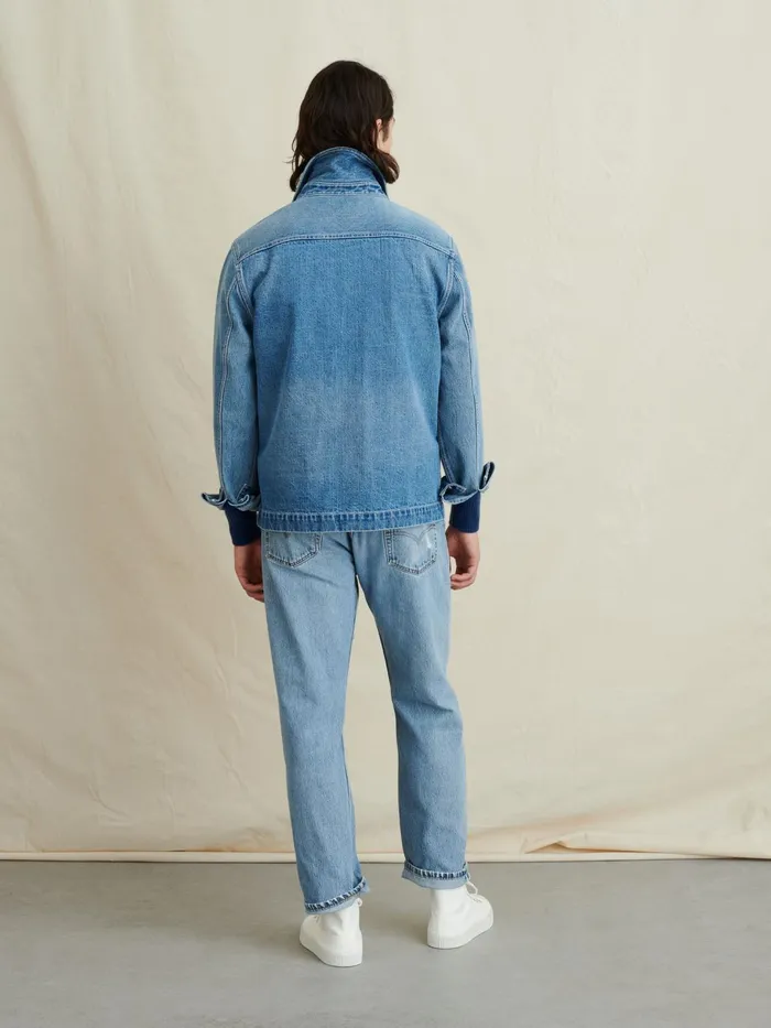 Work Jacket In Vintage Wash Denim Men Alex Mill Denim