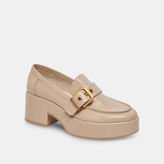 Yonder Loafers Sesame Crinkle Patent Women Dolce Vita Flats and Loafers