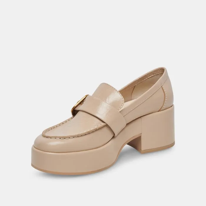 Yonder Loafers Sesame Crinkle Patent Women Dolce Vita Flats and Loafers