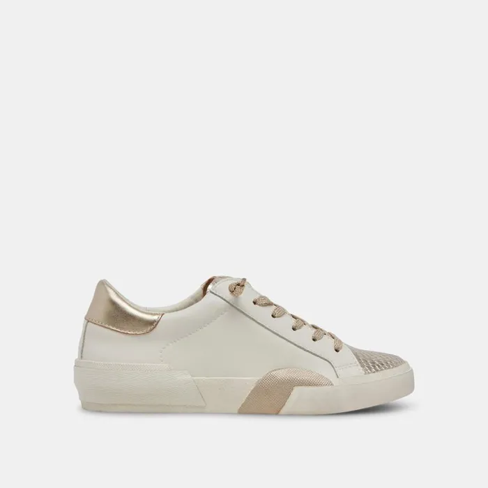 Zina Sneakers White Gold Leather Women Dolce Vita PreOrder