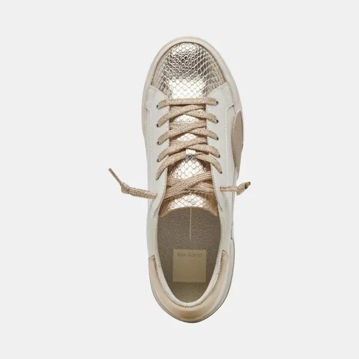 Zina Sneakers White Gold Leather Women Dolce Vita PreOrder