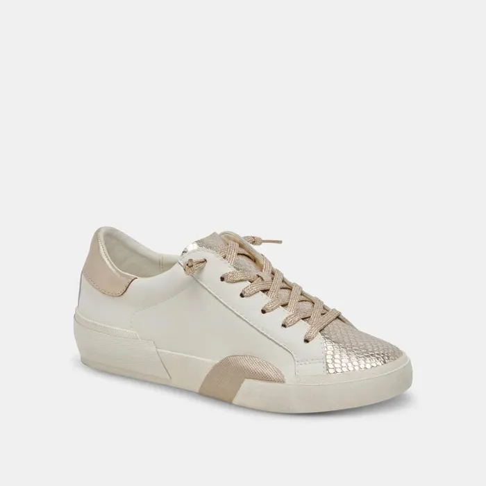 Zina Sneakers White Gold Leather Women Dolce Vita PreOrder