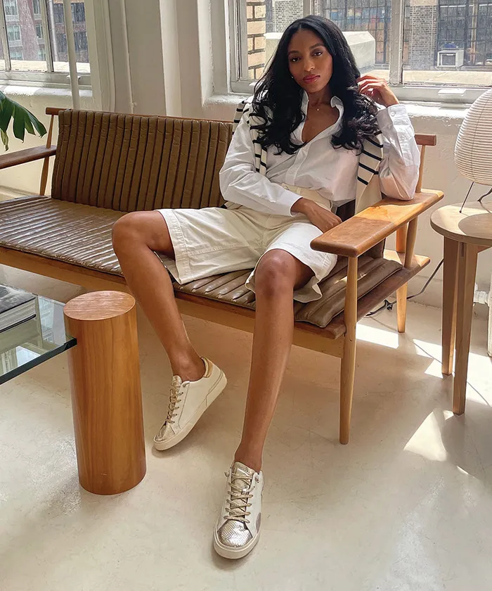 Zina Sneakers White Gold Leather Women Dolce Vita PreOrder