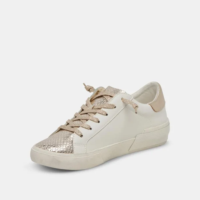 Zina Sneakers White Gold Leather Women Dolce Vita PreOrder